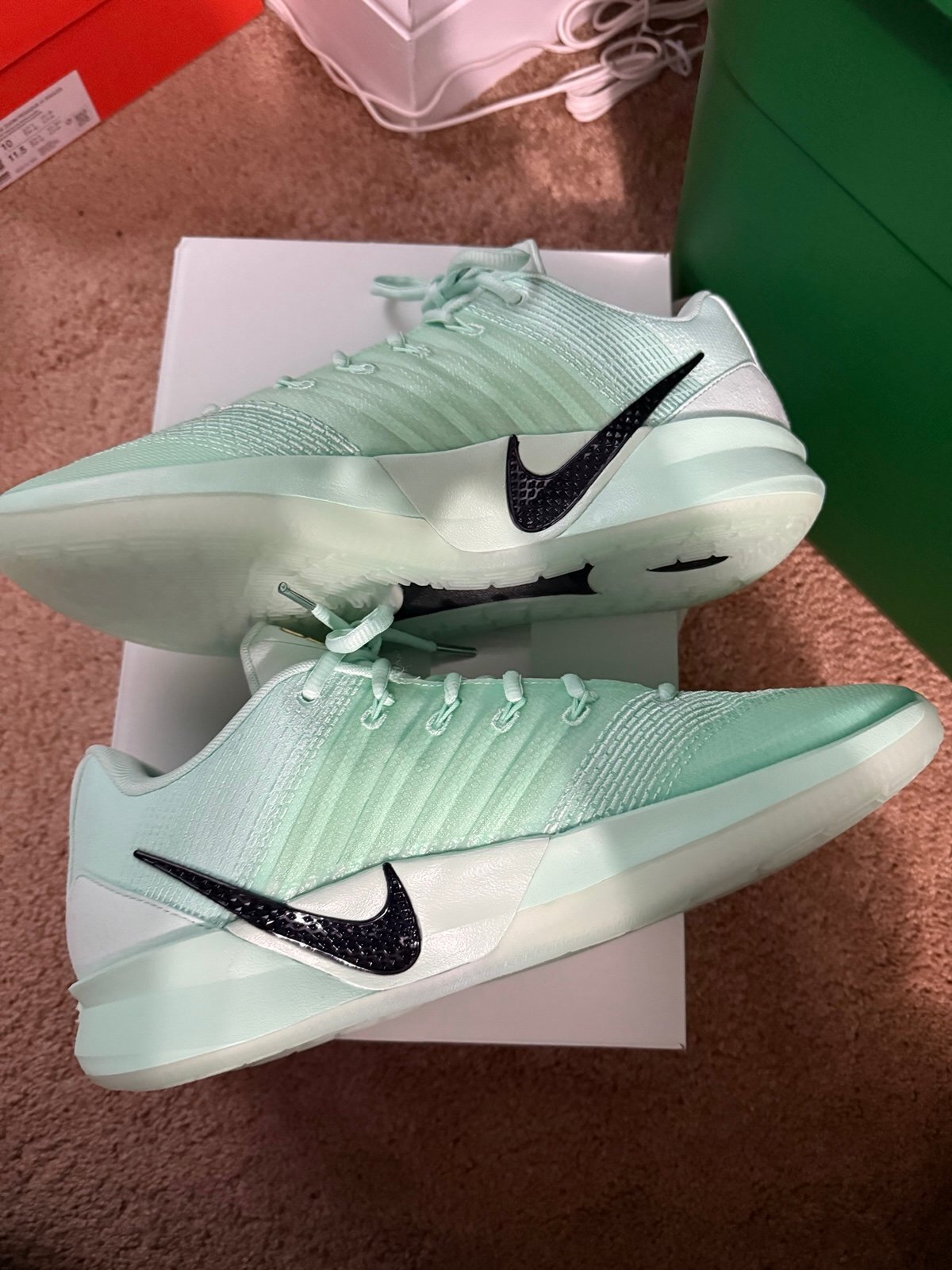 Detail view of Nike Sabrina 3 Statue of Liberty Mint Foam sneaker