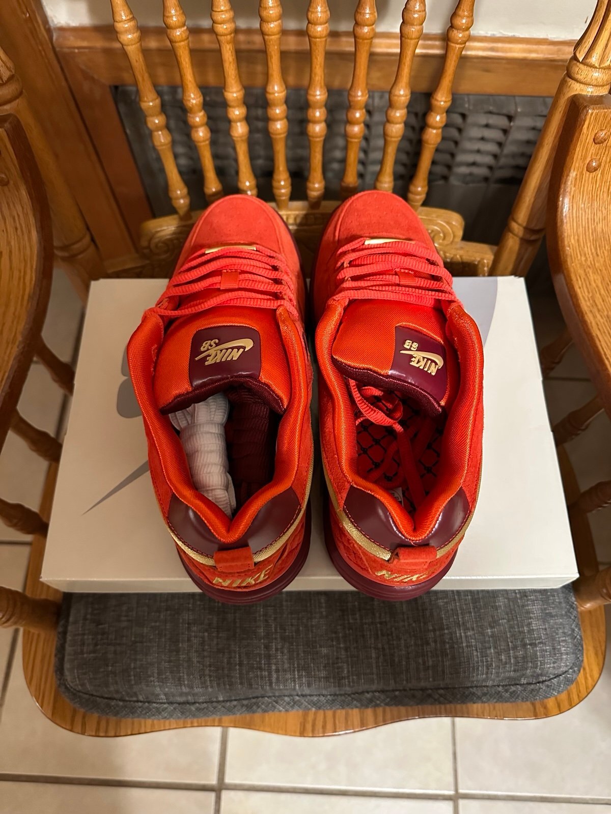 Nike SB Paul Rodriguez Zoom Air Lows 10.5 Habanero Red/Club Gold