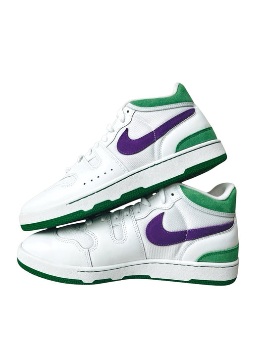 Nike Attack QS SP Retro High Basketball Tennis Shoes White Green Purple Size 12