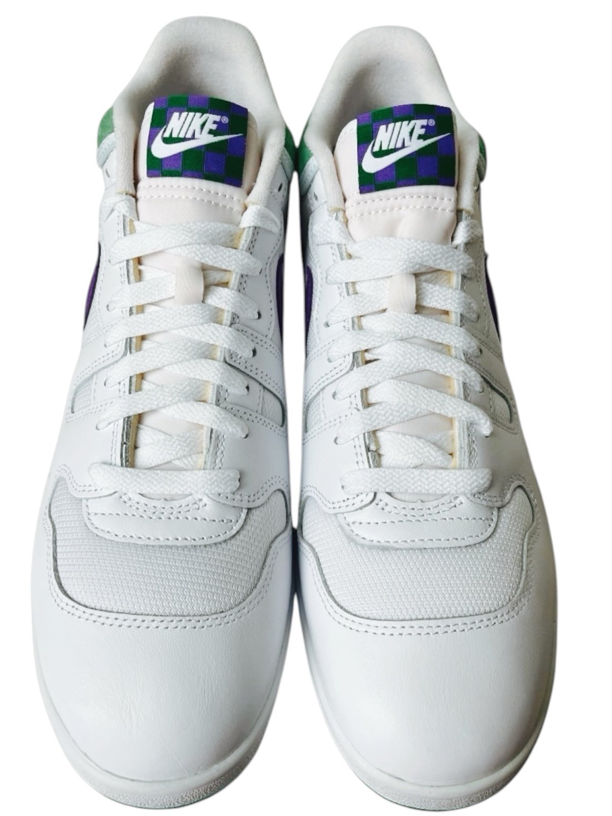 Nike Attack QS SP Retro High Basketball Tennis Shoes White Green Purple Size 12
