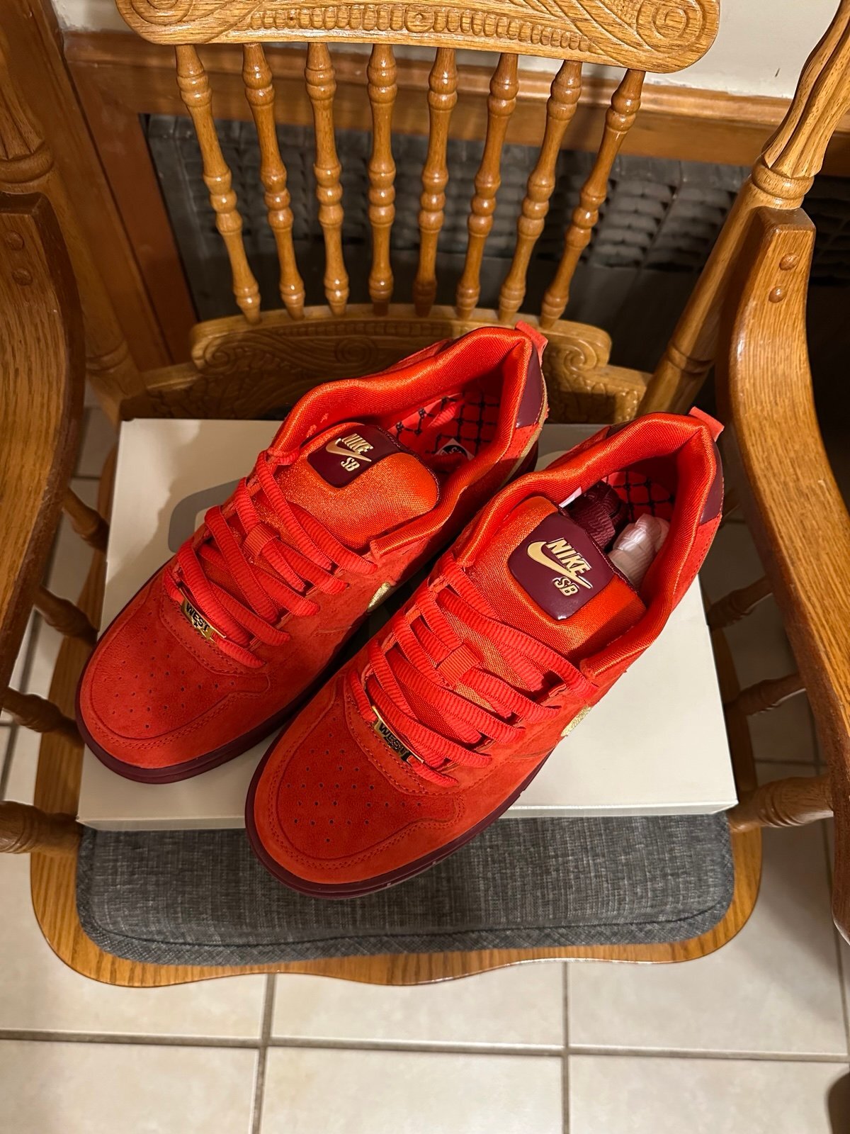 Nike SB Paul Rodriguez Zoom Air Lows 10.5 Habanero Red/Club Gold