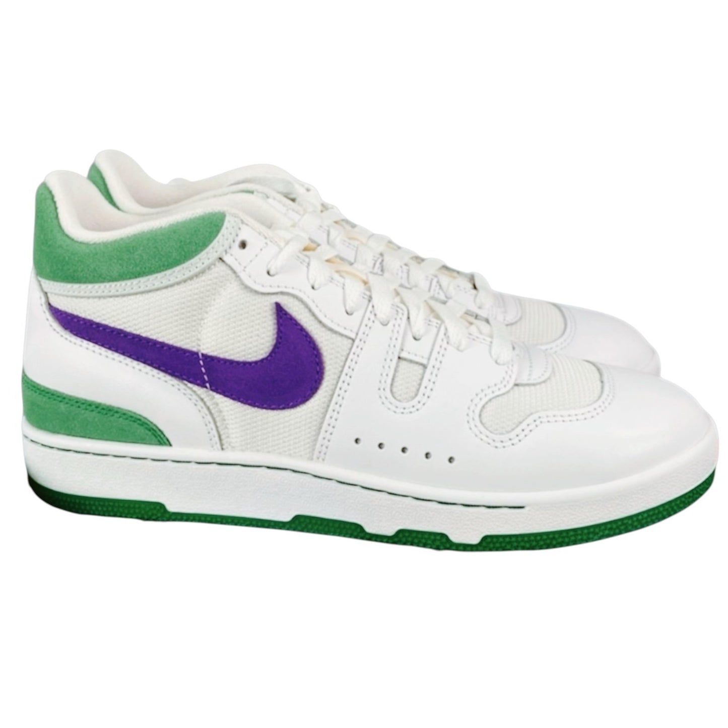 Nike Attack QS SP Retro High Basketball Tennis Shoes White Green Purple Size 12