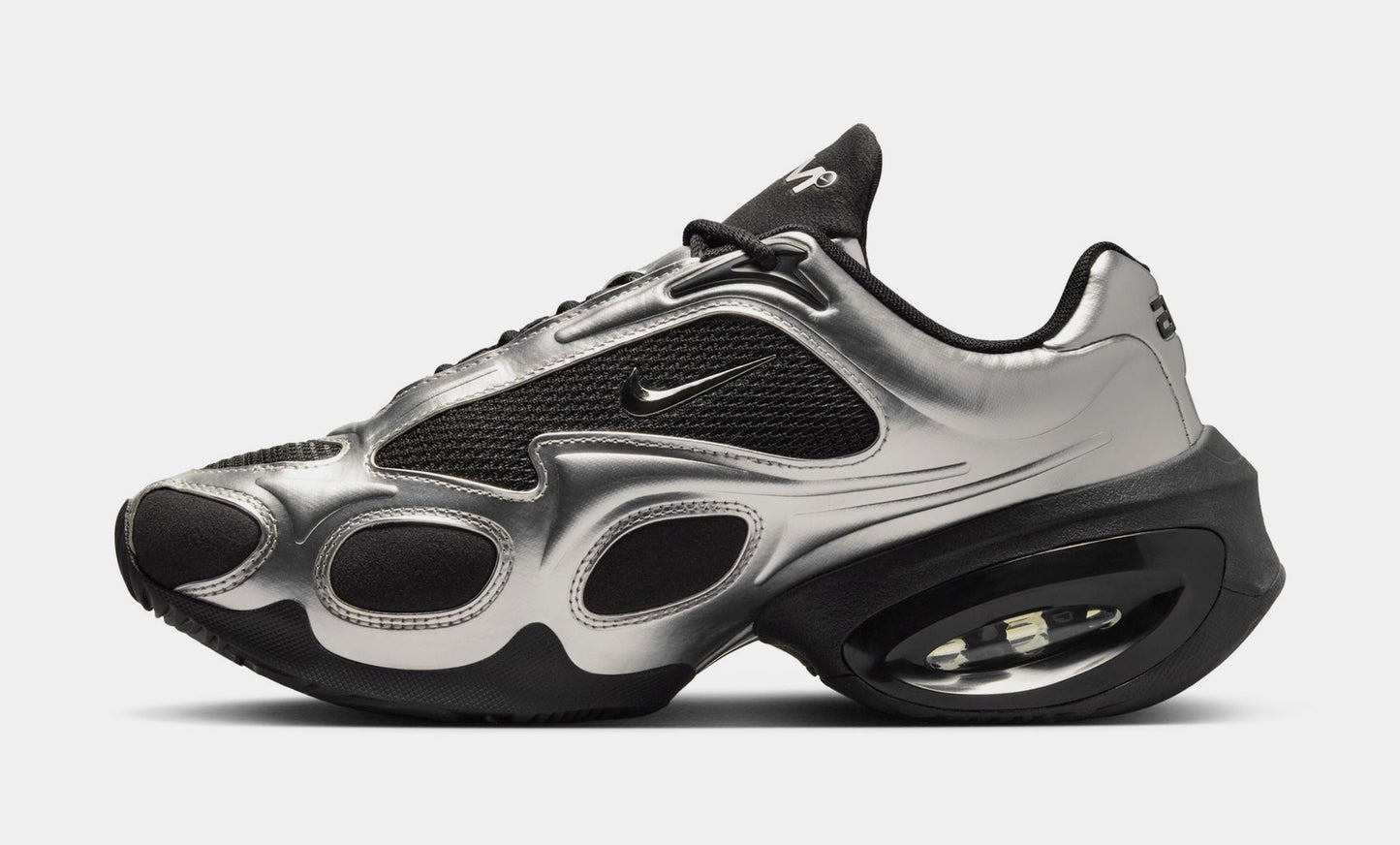 Nike Air Max Muse FV1920-001 Black Metallic Silver angled view