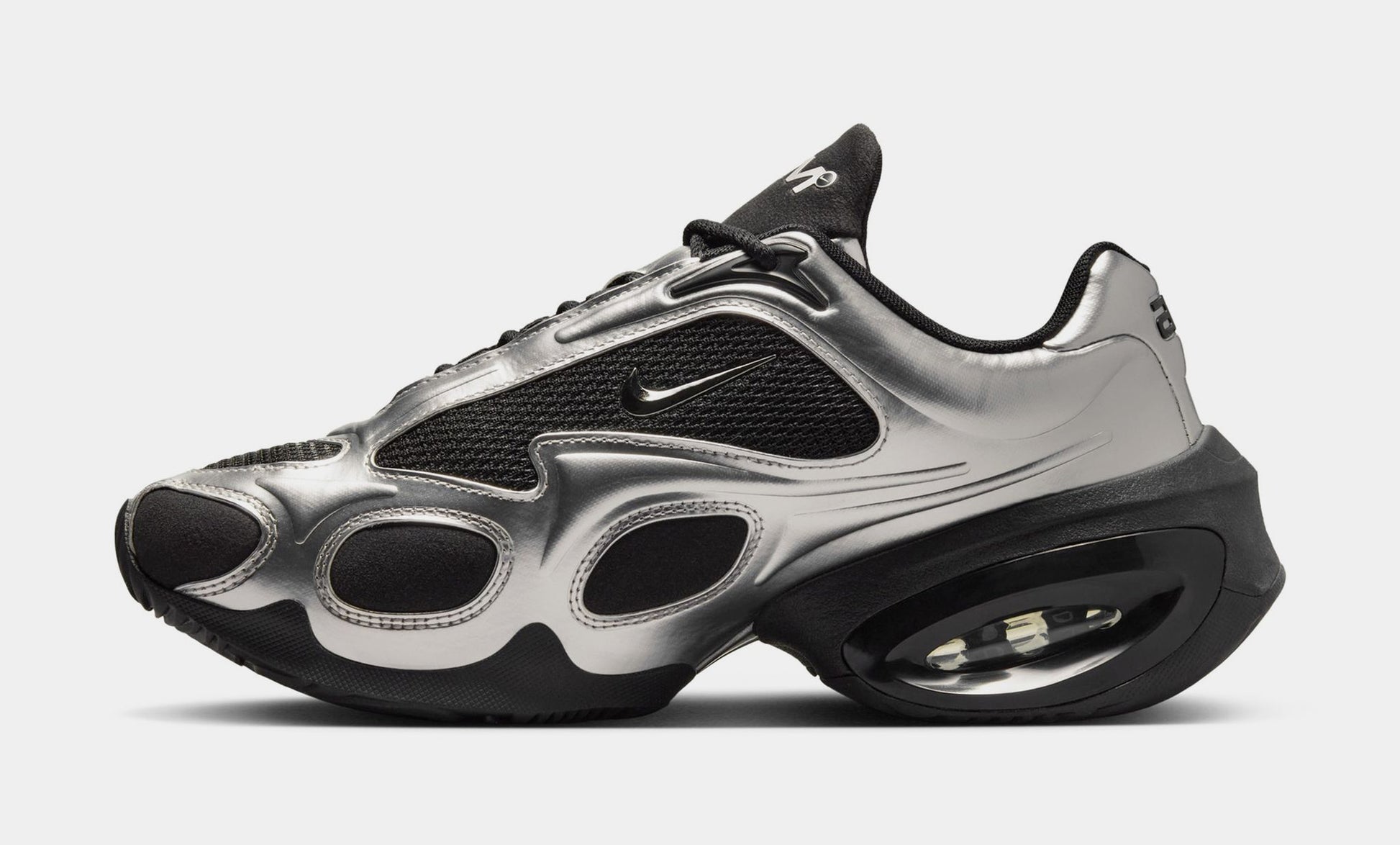 Nike Air Max Muse FV1920-001 Black Metallic Silver angled view